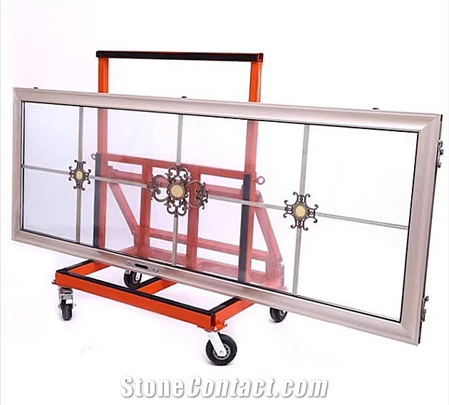 Glass Sheets Transport Cart Foldable Stone Slab Trolley