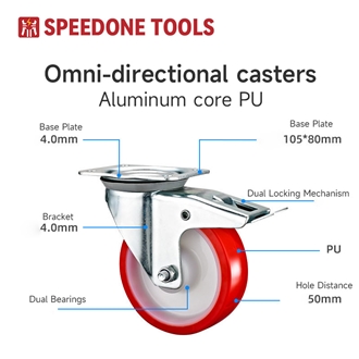 Multifunctional Swivel Caster Industrial PA PU Rubber Wheels