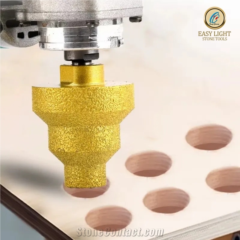 Brazed Diamond Chamfer Drill Bits  For Marble Granite