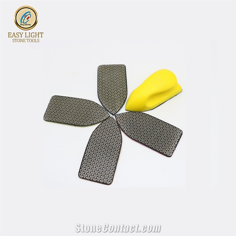 Electroplated Diamond Hand Pad For Granite Marble Glass