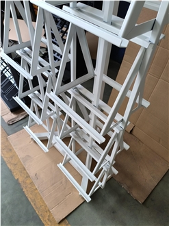 Double - Column Square Sample Display Stand.