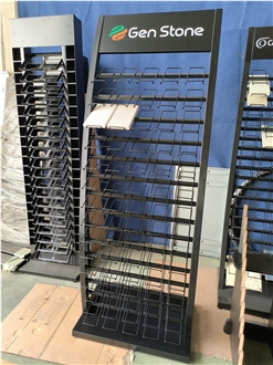 Tile Floor Display Rack-Srl017-With Brochure Hold