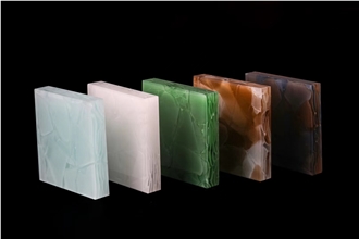 Background Wall With Jade Glass  Crystallized Glass Stone