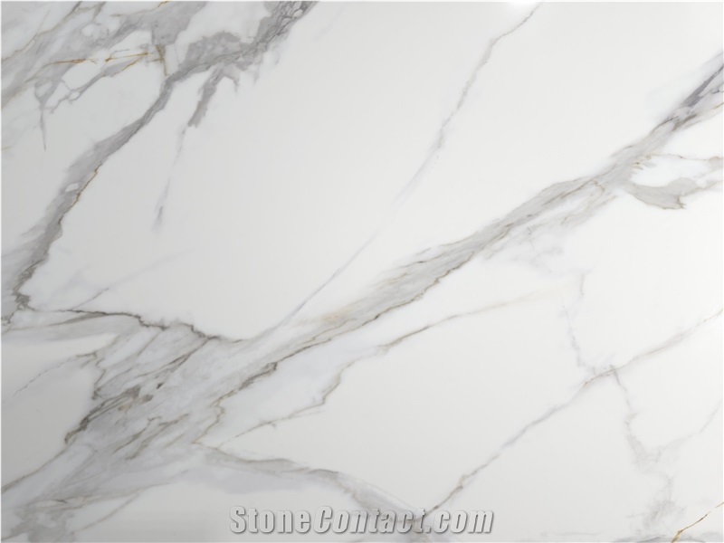7016 Calacatta Borghini Extra Printed Quartz Slabs