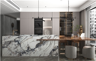 Modern Furniture 7013 Cristallo Quebec PD Sintered Stone Kitchen Bar Tops