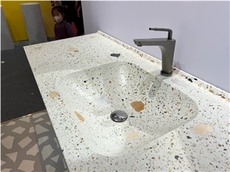 HRST STONE Terrazzo Artificial Stone Bath Countertop