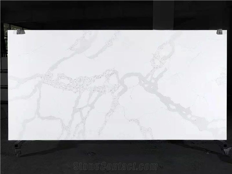 Calacatta Quartz In Big Slabs  Artificial Stone Slabs