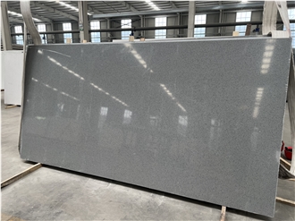Pure Grey Granule Quartz Slabs Zero Silicon  Quartz