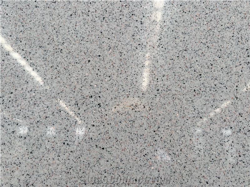 Pure Grey Granule Quartz Slabs Zero Silicon  Quartz