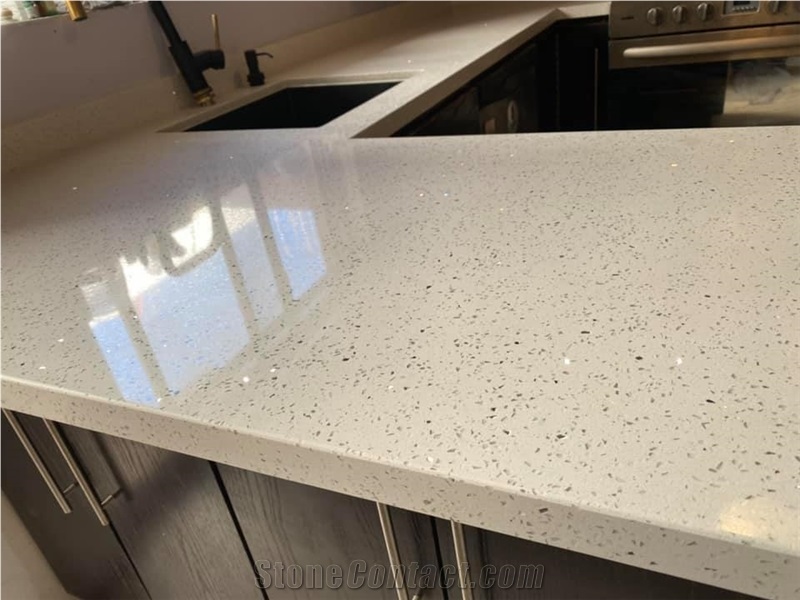 Pure Red Quartz Kitchen Countertops