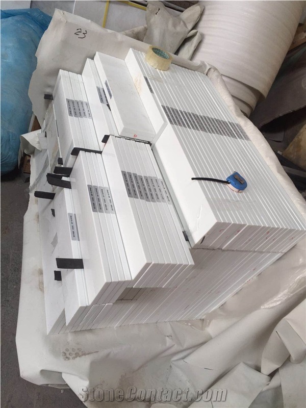 Pure White Nano Glass Stone Vanity Bath Tops