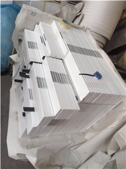 Pure White Nano Glass Stone Vanity Bath Tops