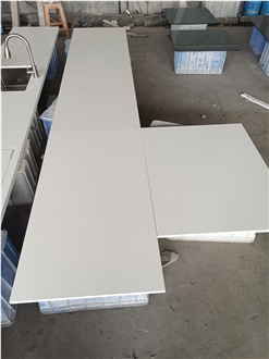 GOLDTOP 2002 Pure White  Quartz Kitchen Tops For Hotel