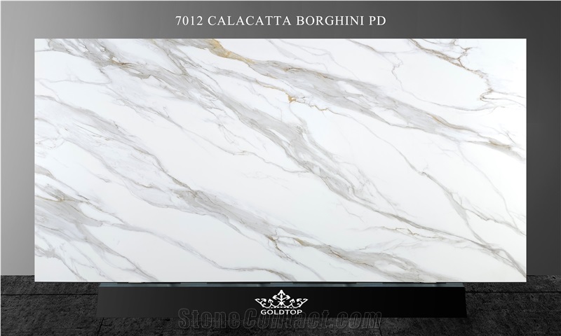 High Quality 7012 Calacatta Borghini PD Quartz Slabs
