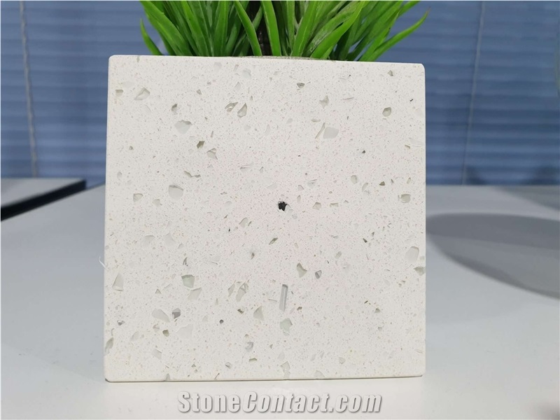 (Vietnam Quartz) Crystal White Quartz Slabs