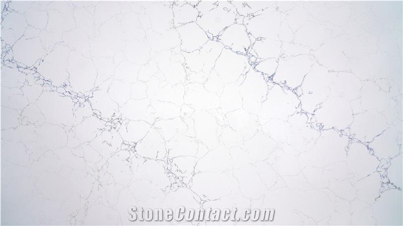 (Vietnam Quartz) Calacatta Lavasa Blue Quartz Slabs
