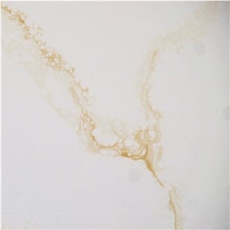 (Vietnam Quartz) Calacatta Polaris Gold Quartz Slabs