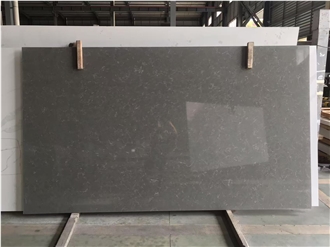 3D Printed Artificial Quartz Slabs Stone Grey Color