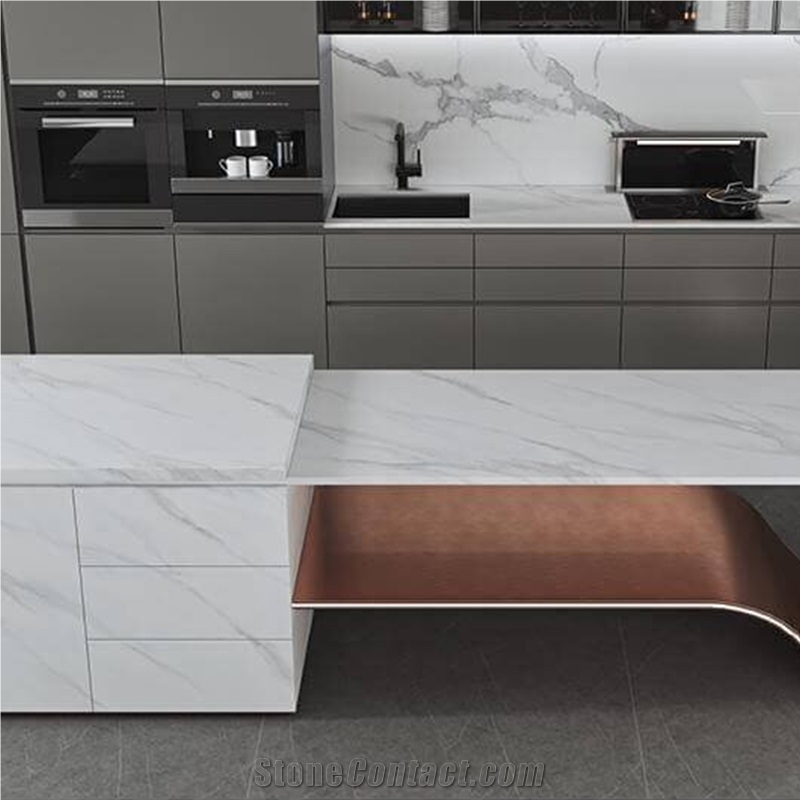 China Bianco Carrara Matt 1.2X2.6M 15Mm Sintered Stone Slabs