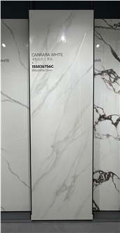 Chinese Calacatta Caldia White Polish 15Mm Porcelain Tiles