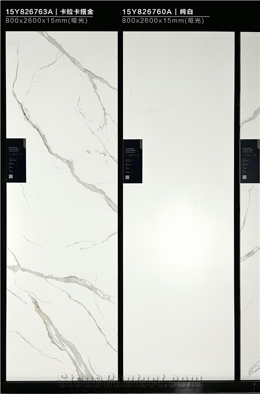 Chinese Calacatta Gold White Matt 15Mm Porcelain Tiles