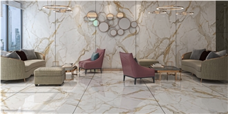 Diamond Calacatta 1200X2400 Mm Polished Porcelain Slabs