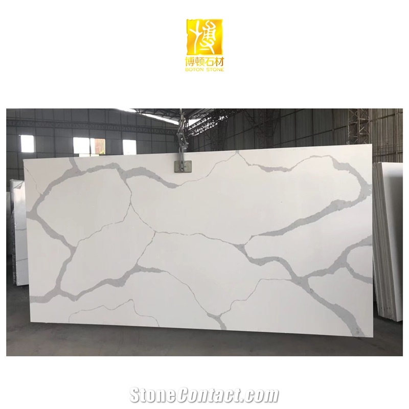 Engineered Stone Calacatta White Quartz Slabs
