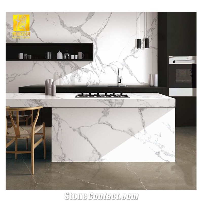 Engineered Stone Calacatta White Quartz Slabs