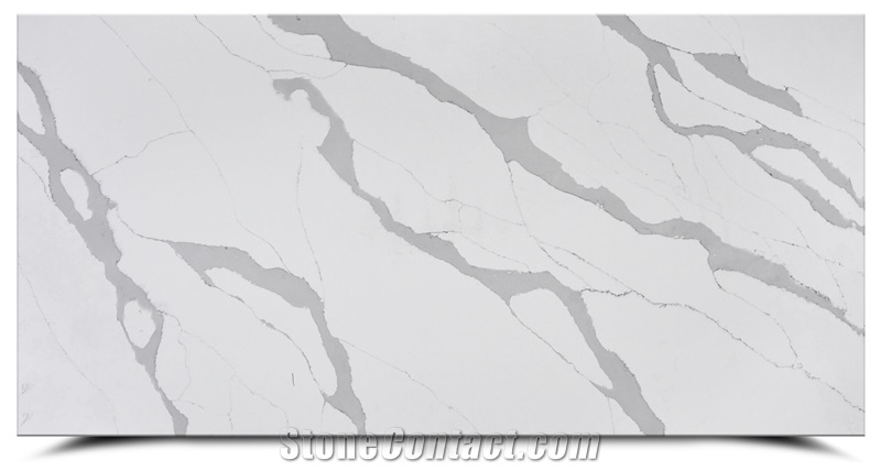 Engineered Stone Calacatta White Quartz Slabs