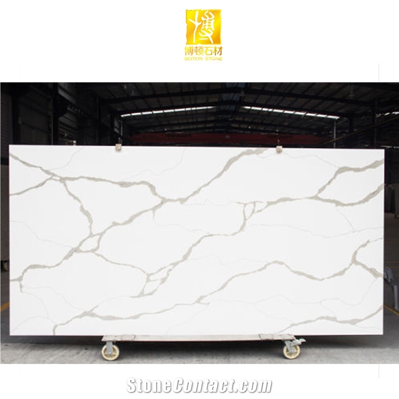 Engineered Stone Calacatta White Quartz Slabs
