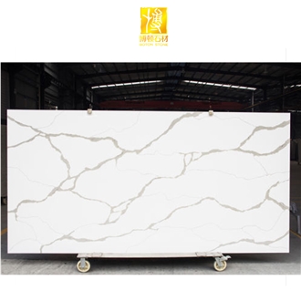 Engineered Stone Calacatta White Quartz Slabs