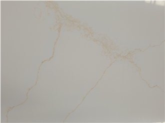 Quartz Slab Artificial Stone Slabs Gold Pattern 6117