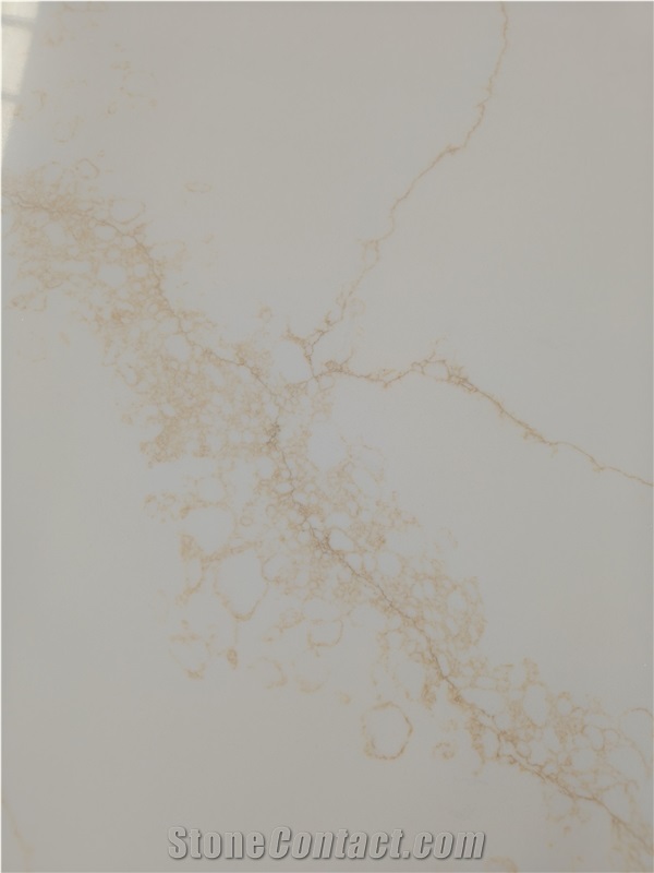 Quartz Slab Artificial Stone Slabs Gold Pattern 6117
