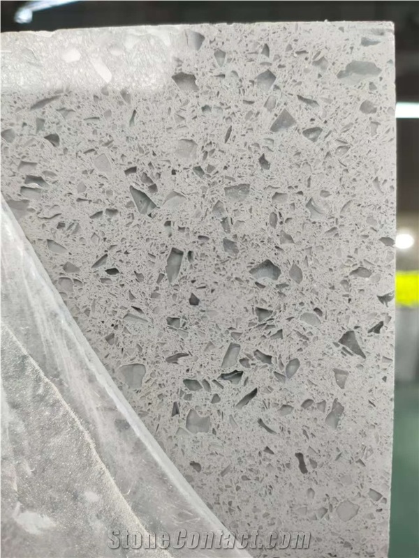 Hot Sale Cheap Grey Star Quartz Slabs For Indoor Design