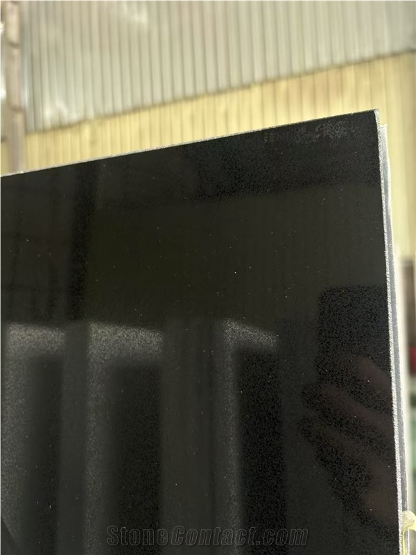 Hot Sale Cheap Pure Black  Quartz Slabs For Indoor Design