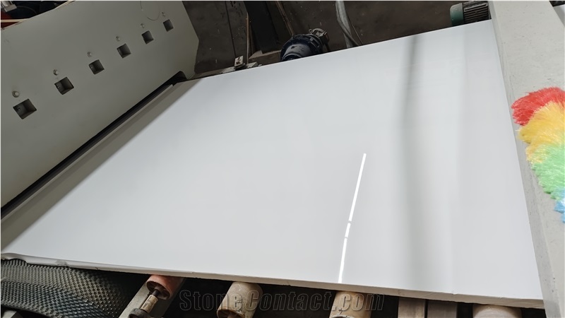 Artificial Marble Super White Composite Stone Slabs
