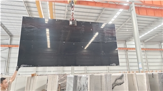 Artificial Stone Pure Black Sintered Stone Slabs Artificial Stone Pure Black Sintered Stone Slabs