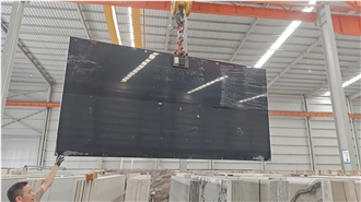 Artificial Stone Pure Black Sintered Stone Slabs