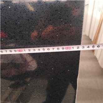 China Dark Grey  Quartz   Artificial Stone Slabs