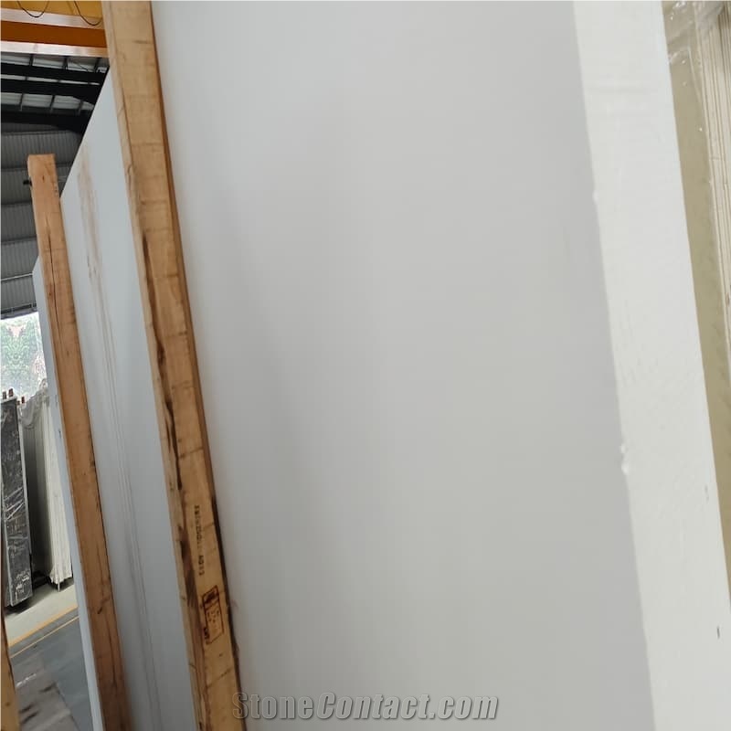 Pure White Artificial Composite Stone Slabs