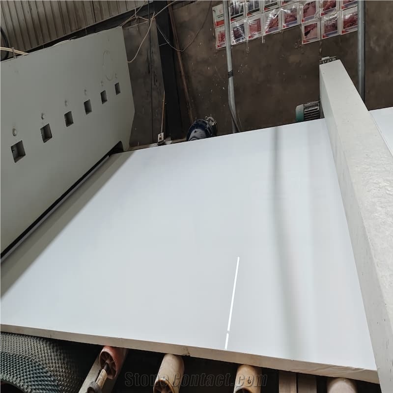 Pure White Artificial Composite Stone Slabs