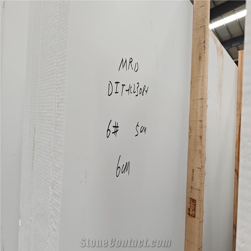 Pure White Artificial Composite Stone Slabs
