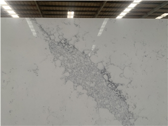 Kungfu Stone Bold Grey Veins Calacatta Quartz Slabs