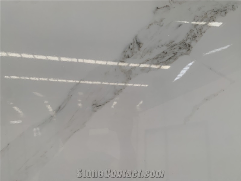 Kungfu Stone Calacatta White Quartz Slabs