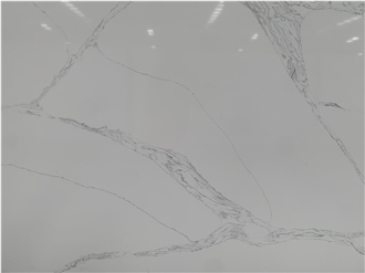 Kungfu Stone Calcatta White With Grey Veins Quartz Slabs