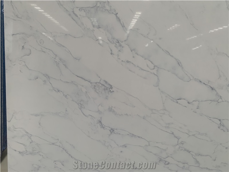 Kungfu Stone Export Calacatta Rai White Quartz Slabs