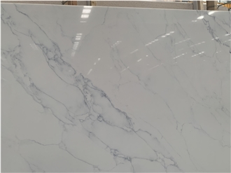 Kungfu Stone Export Calacatta Rai White Quartz Slabs