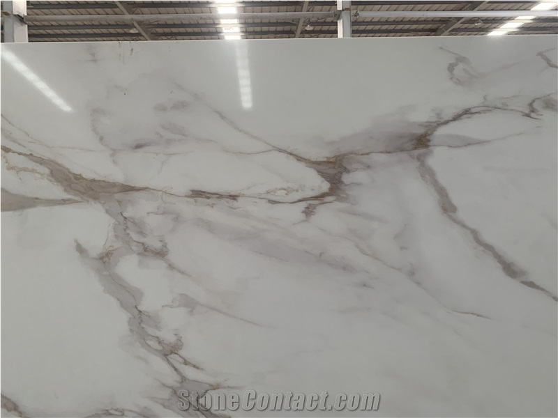 Kungfu Stone Export Printed Rust Veins Quartz Slabs