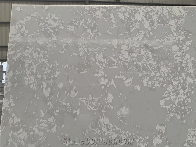 Kungfu Stone Grey Marble Looks Quartz Slabs