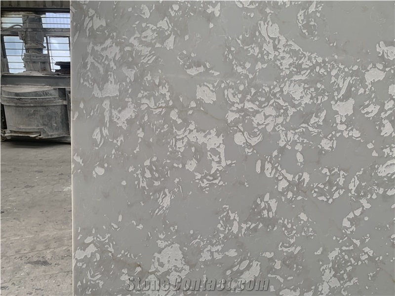 Kungfu Stone Grey Marble Looks Quartz Slabs